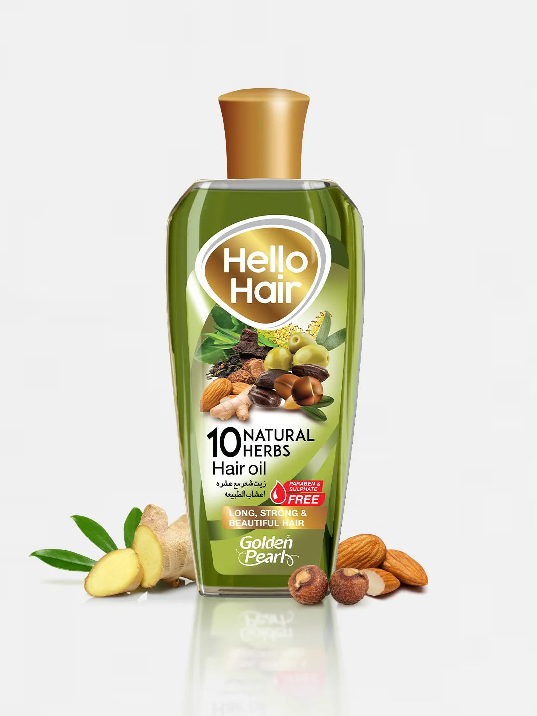 Hello Hair 10 Natural Herbal Hair Oil Golden Pearl Pakistan